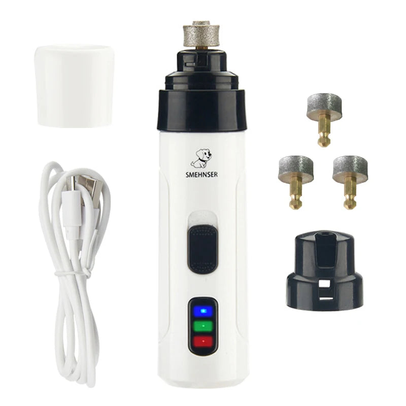 Rechargeable Dog Nail Grinder – USB Charging Electric Pet Nail Trimmer