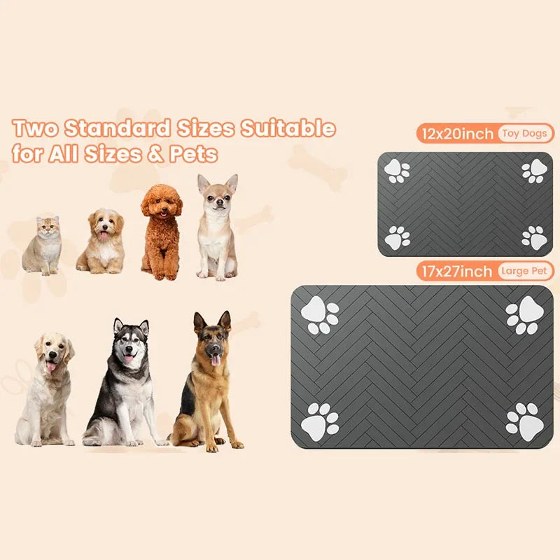 Absorbent Pet Feeding Mat – Waterproof, Non-Slip Placemat for Dogs & Cats