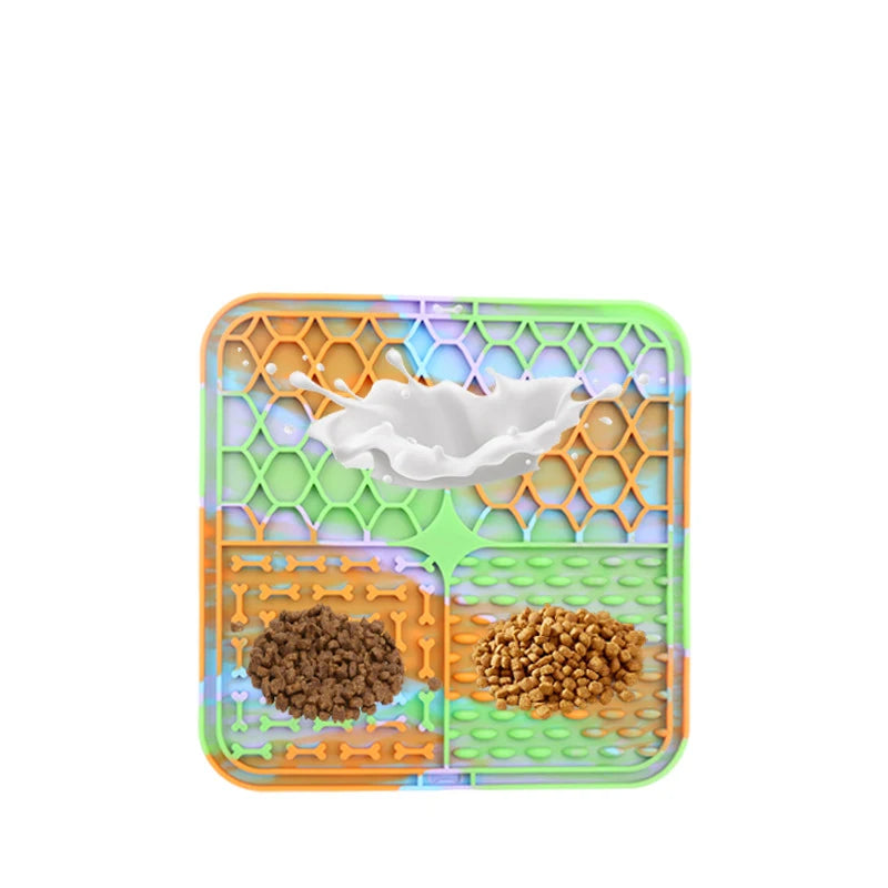 Pet Lick Silicone Mat – Slow Feeder &amp; Bathing Distraction Pad