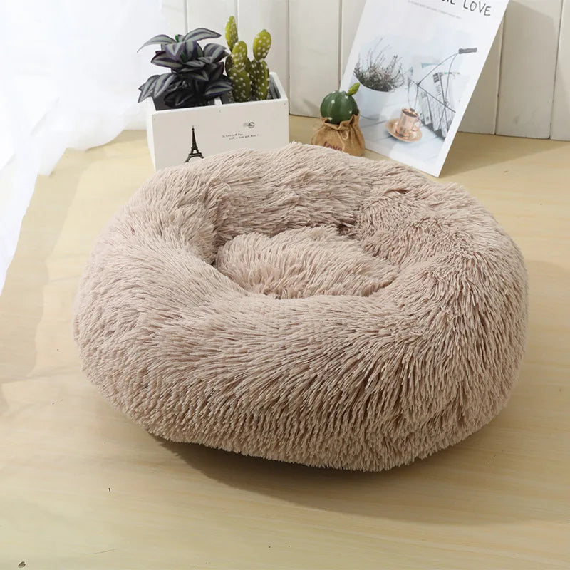 Bedroom Calming Dog Bed – Cozy Donut for Large, Medium & Small Dogs