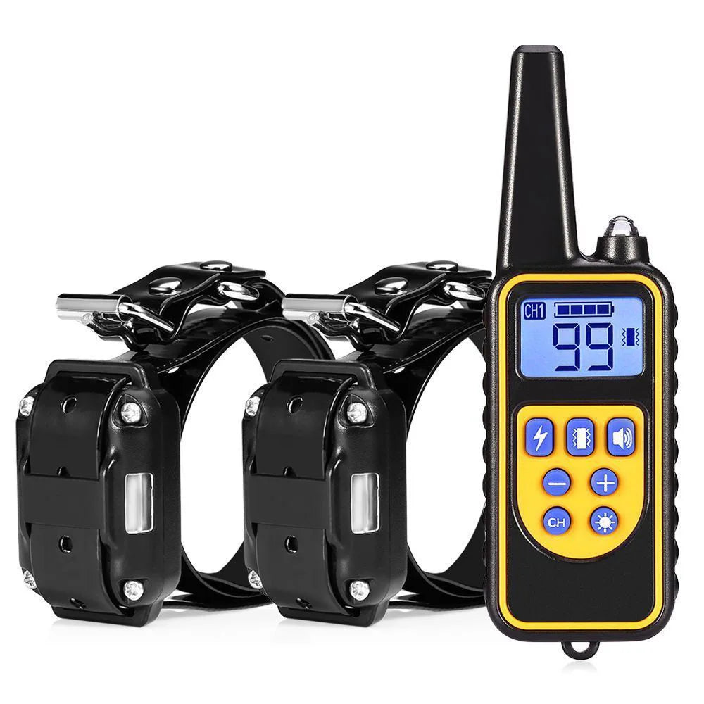 Electric Dog Training Collar – Rechargeable Anti-Barking Shock & Vibration Collar with Clicker