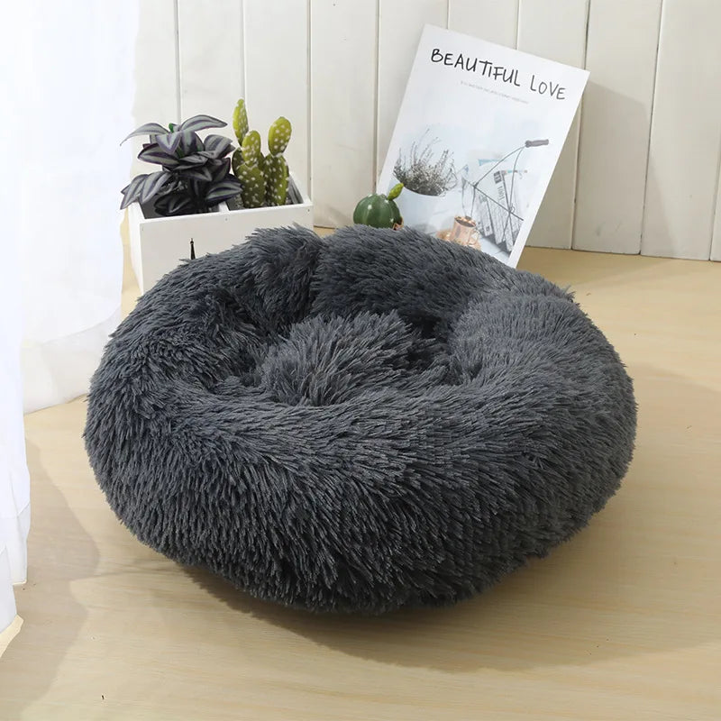 Bedroom Calming Dog Bed – Cozy Donut for Large, Medium & Small Dogs