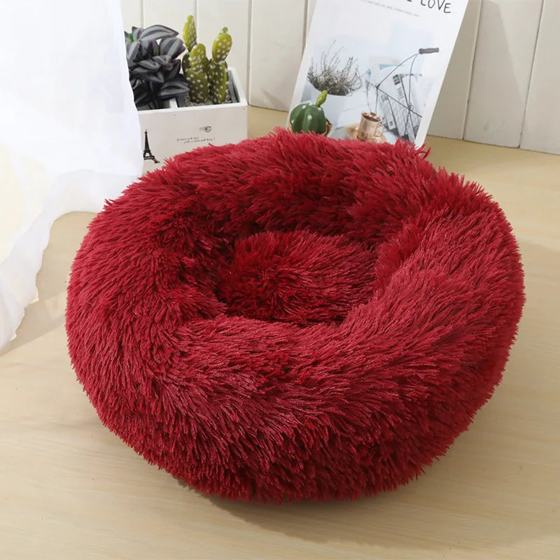 Bedroom Calming Dog Bed – Cozy Donut for Large, Medium & Small Dogs