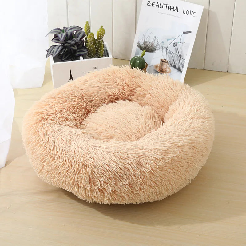 Bedroom Calming Dog Bed – Cozy Donut for Large, Medium & Small Dogs