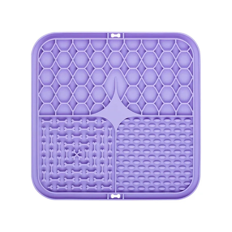 Pet Lick Silicone Mat – Slow Feeder &amp; Bathing Distraction Pad