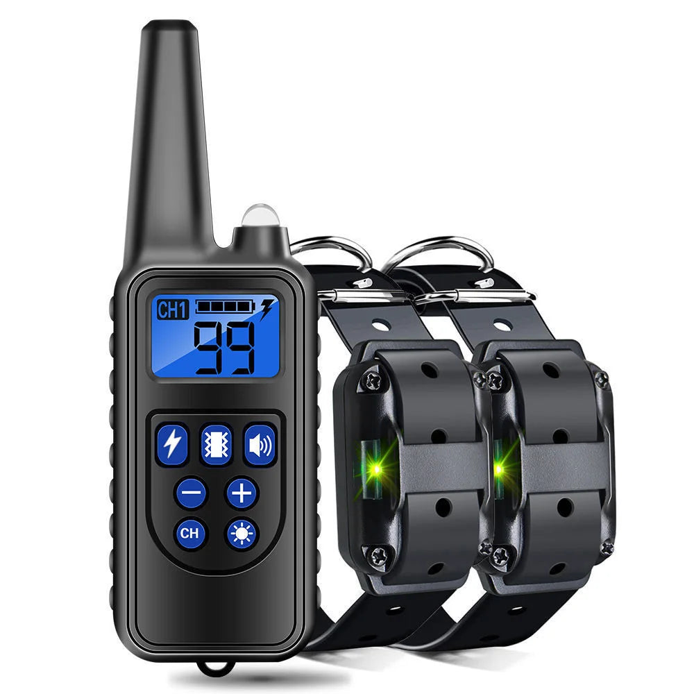 Electric Dog Training Collar – Rechargeable Anti-Barking Shock & Vibration Collar with Clicker