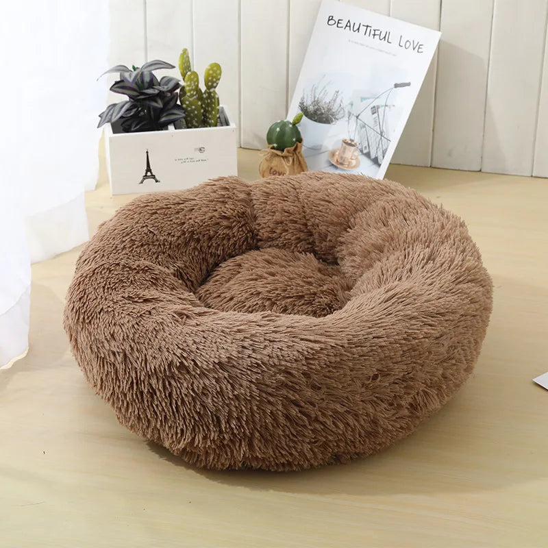 Bedroom Calming Dog Bed – Cozy Donut for Large, Medium & Small Dogs