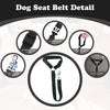 Reflective Dog Car Seat Belt & Leash Harness – Travel Safety for Dogs & Cats