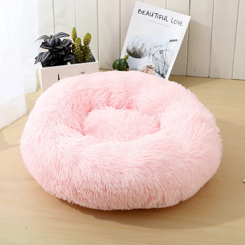 Bedroom Calming Dog Bed – Cozy Donut for Large, Medium & Small Dogs