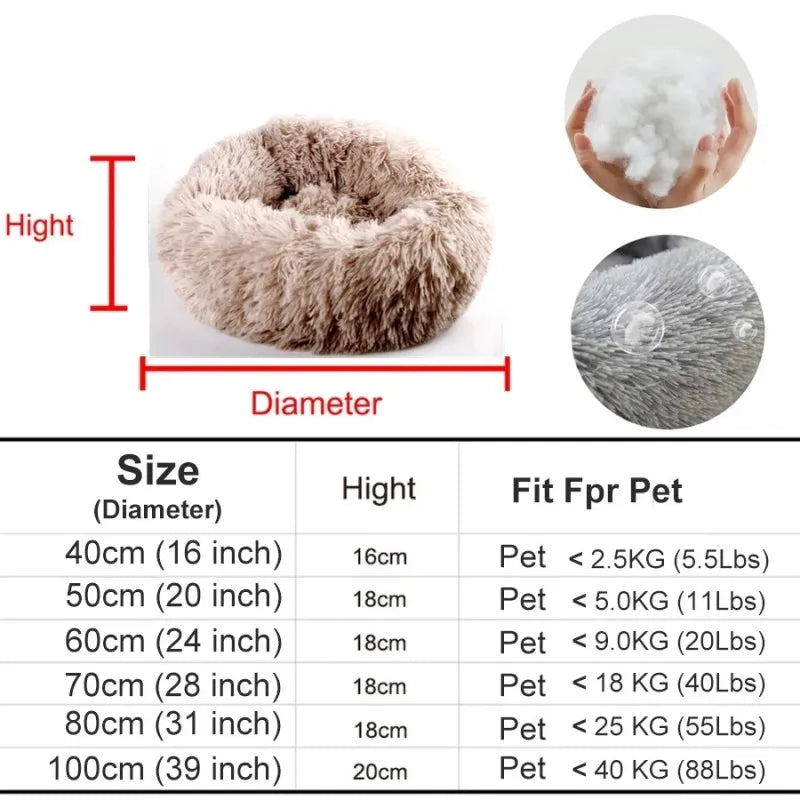 Bedroom Calming Dog Bed – Cozy Donut for Large, Medium & Small Dogs