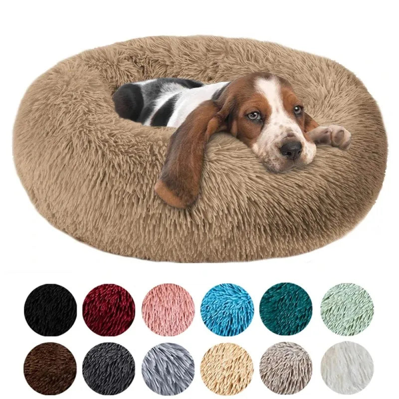 Bedroom Calming Dog Bed – Cozy Donut for Large, Medium & Small Dogs